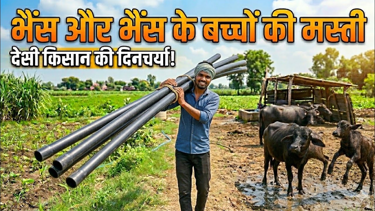 खेत और भैंसो का काम 🫣