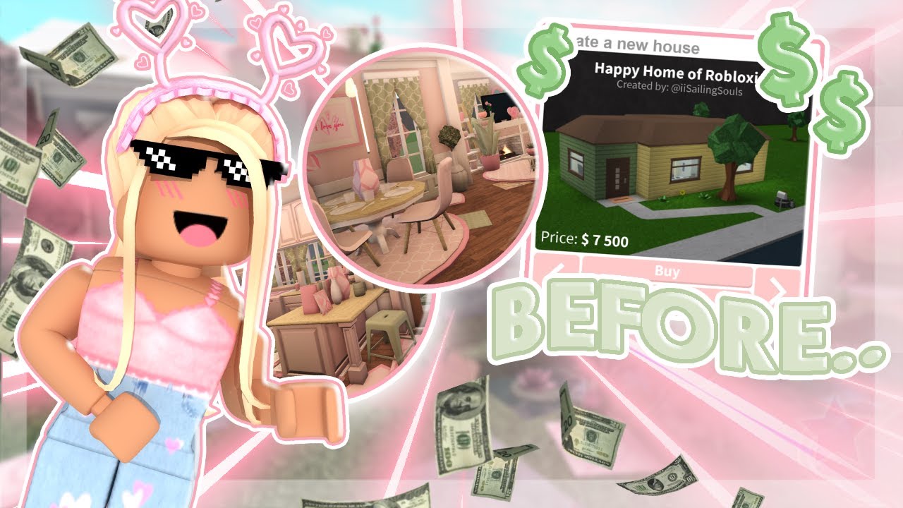 Giving the Bloxburg STARTER HOME a MAKEOVER! 🔨 | seqshell