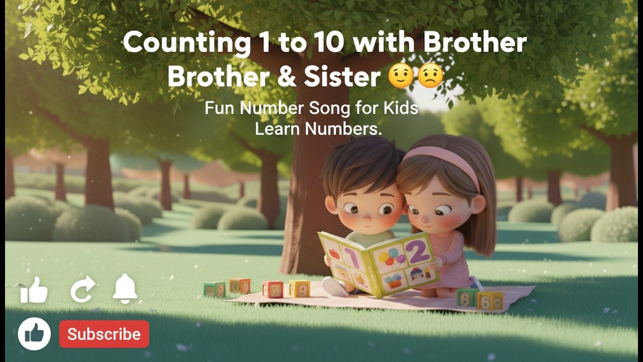 Counting 1 to 10 with Brother & Sister 👧👦 | Fun Number Song for Kids | Learn Numbers