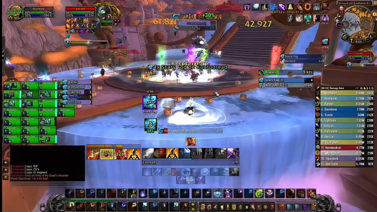 Lei Shi 25 Man Heroic Fire Mage Pov - Terrace of Endless Spring Mop Classic