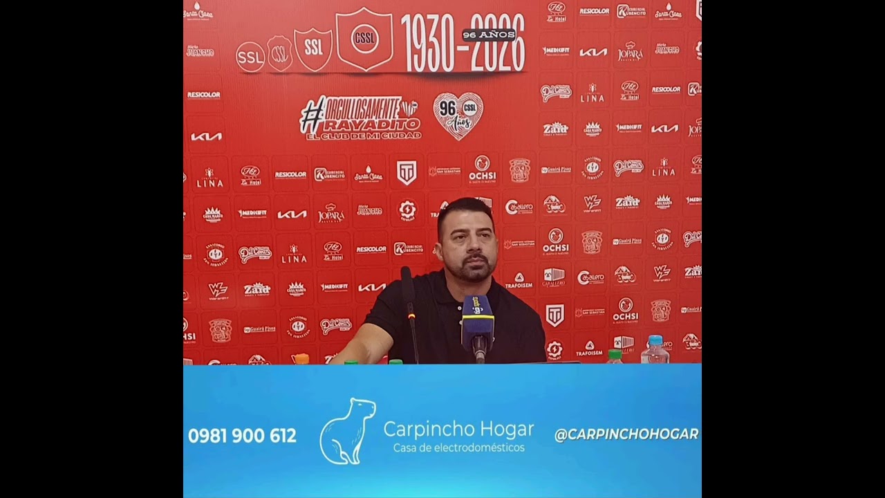 Conferencia de prensa de Julio César Cáceres DT de San Lorenzo, luego de la derrota ante Libertad.