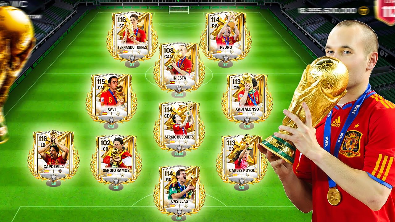 I Made Spain’s 2010 World Cup Winning Squad in FC Mobile