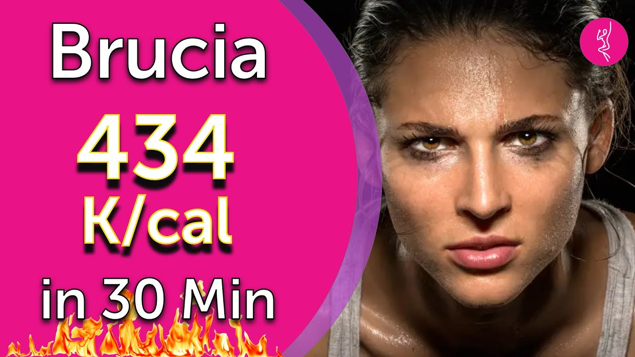 Allenamento cardio a casa brucia calorie:  434 k/cal in 30 minuti