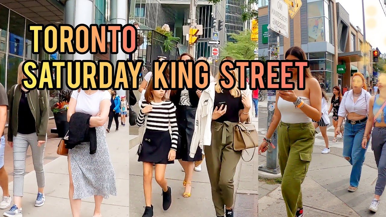 Toronto Saturday Downtown, King Street  Walking Tour Toronto Canada 4K