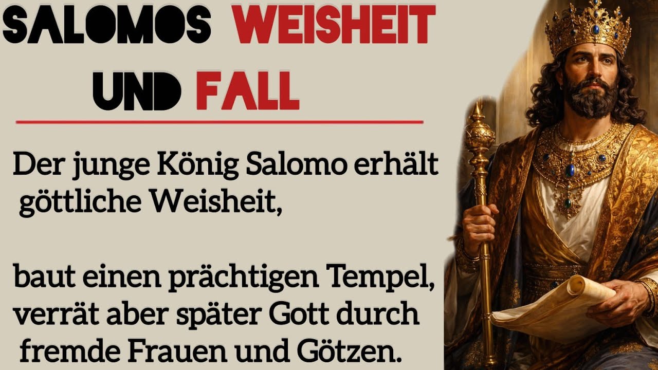 The Wisest King Who Lost Everything?! 😱 | Learn German Through Biblical Stories |