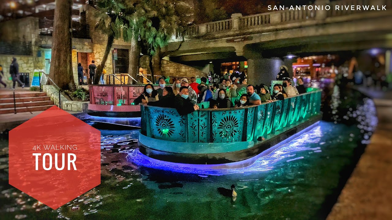 [4K] San Antonio Riverwalk - Night Exploring - Walking Tour