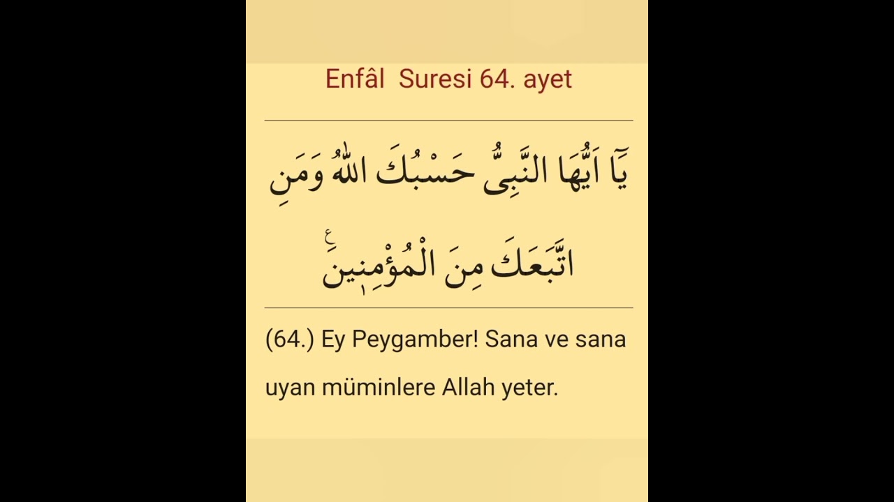 Sure Enfal Ayet 64