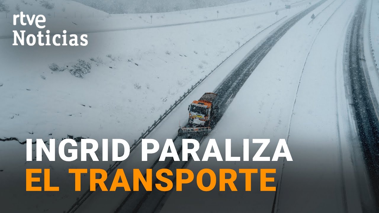 La BORRASCA INGRID golpea el NOROESTE de ESPAÑA con FRÍO, NIEVE, FUERTES VIENTOS y OLEAJE | RTVE