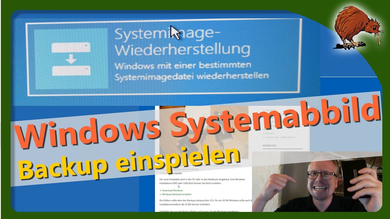 Komplettes Windows-Systemabbild Backup wiederherstellen