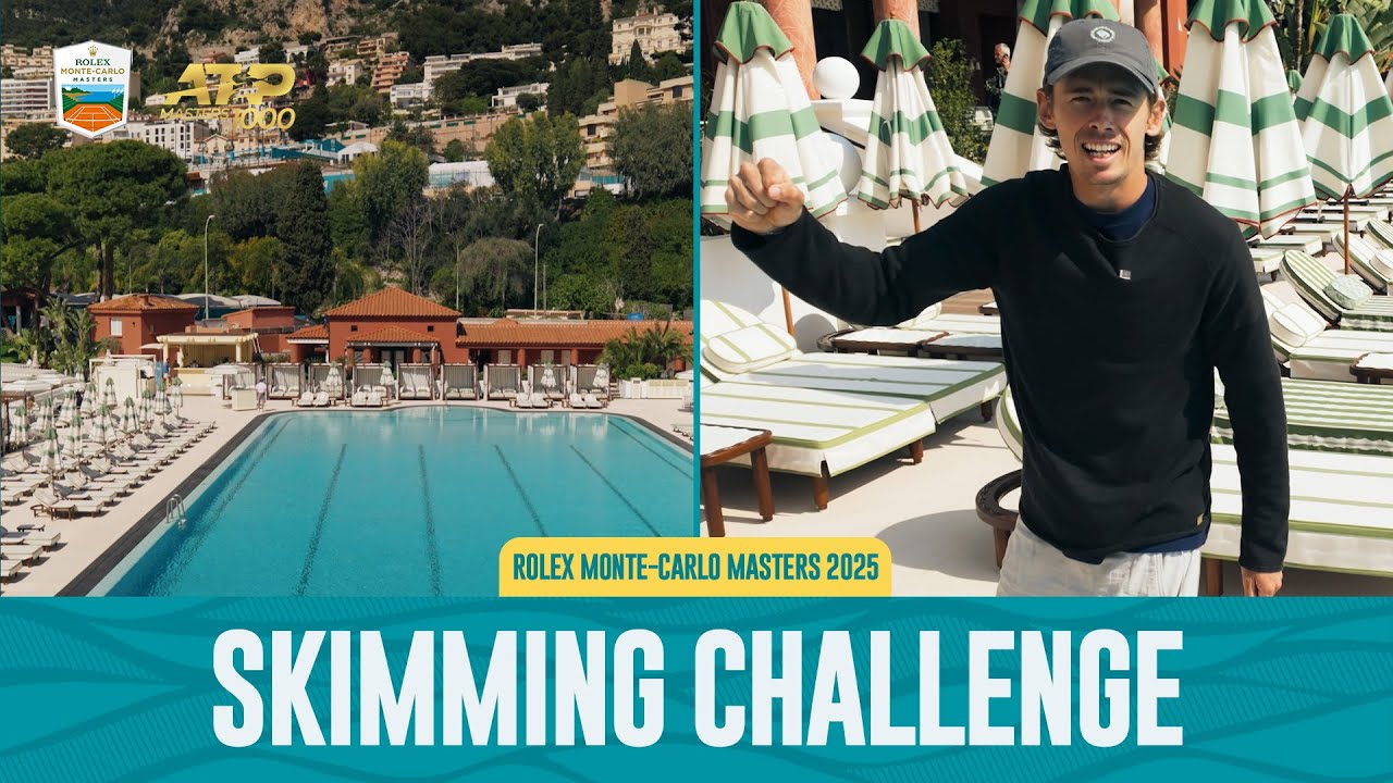 Big Pool, Cool View: Players Take on the Skimming Challenge in Monte-Carlo 💦