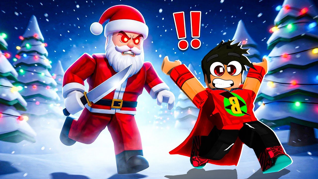 GECE 3'TE NOEL BABA KOVALADI! 😨 Roblox +1 Speed Escape Evil Santa