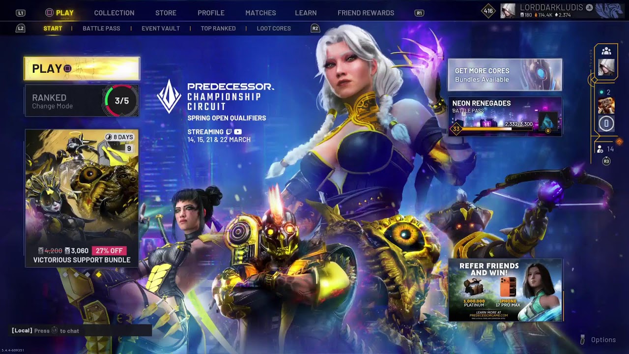 Predecessor gameplay  (champions) (cheater Alert!!!)  (Ranked matches)