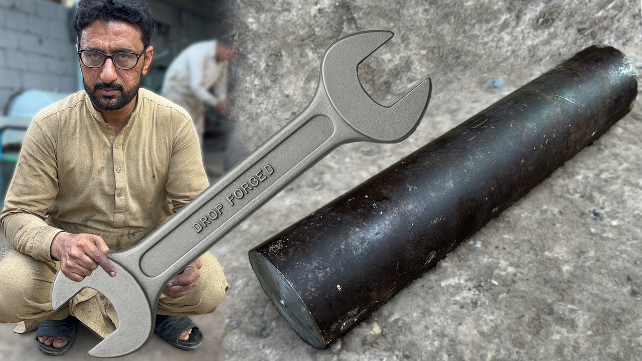 CNC Can’t Beat This...! Amazing Handcrafted Process of Spanner Made on Manual Lathe from Solid Steel
