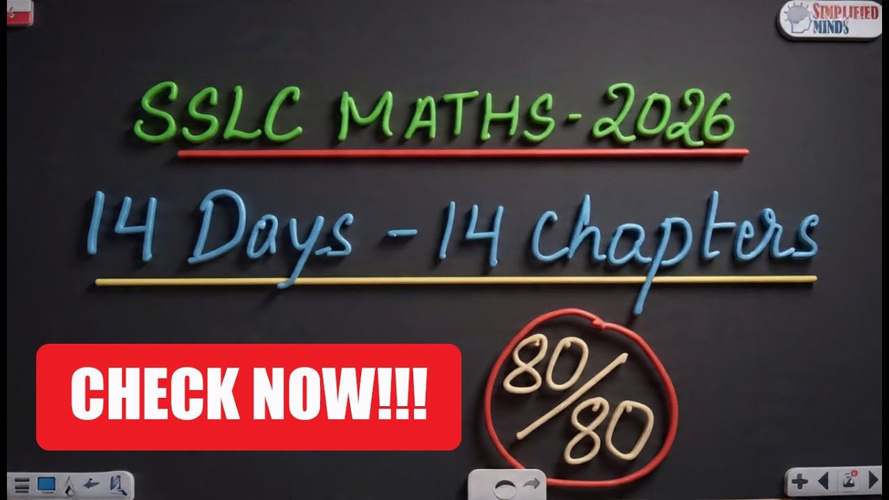 How to Target 80/80 in SSLC Mathematics 2026 | 14 Days 14 Chapters | Complete Plan