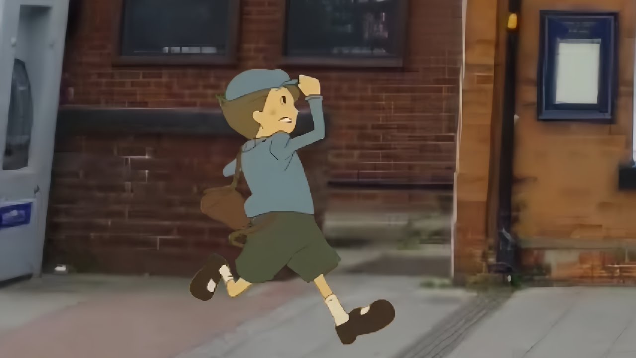 almost the entirety of Professor Layton but it’s just Luke running