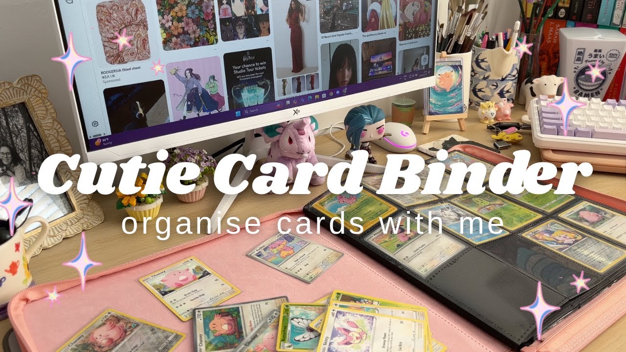 Start a cute Pokemon card binder with me