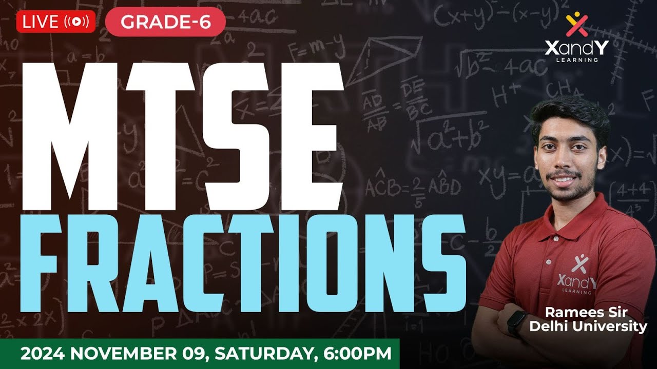 MTSE CLASS 6 FRACTIONS🔴📢LIVE | #class6maths #fractions