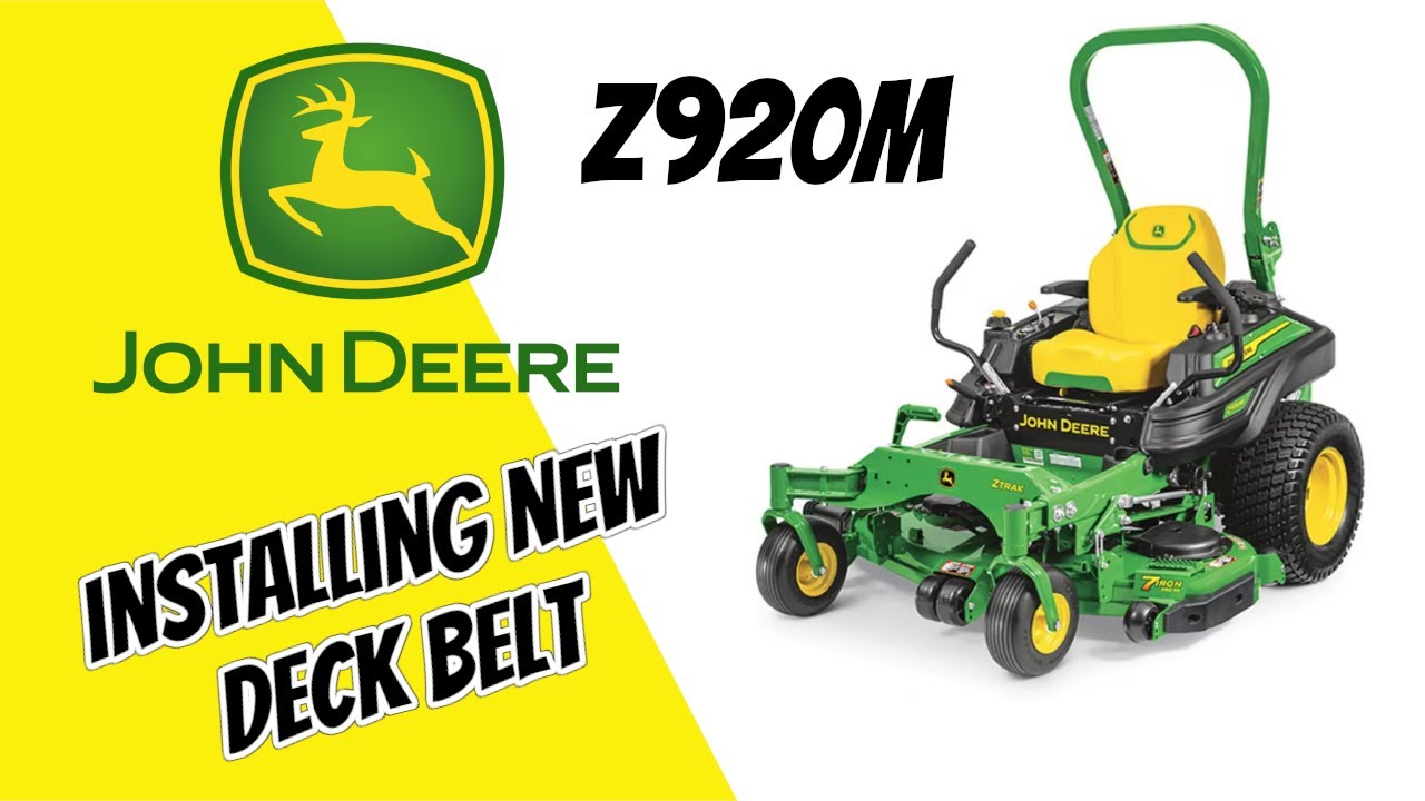 Z920m Deck Belt Replacement