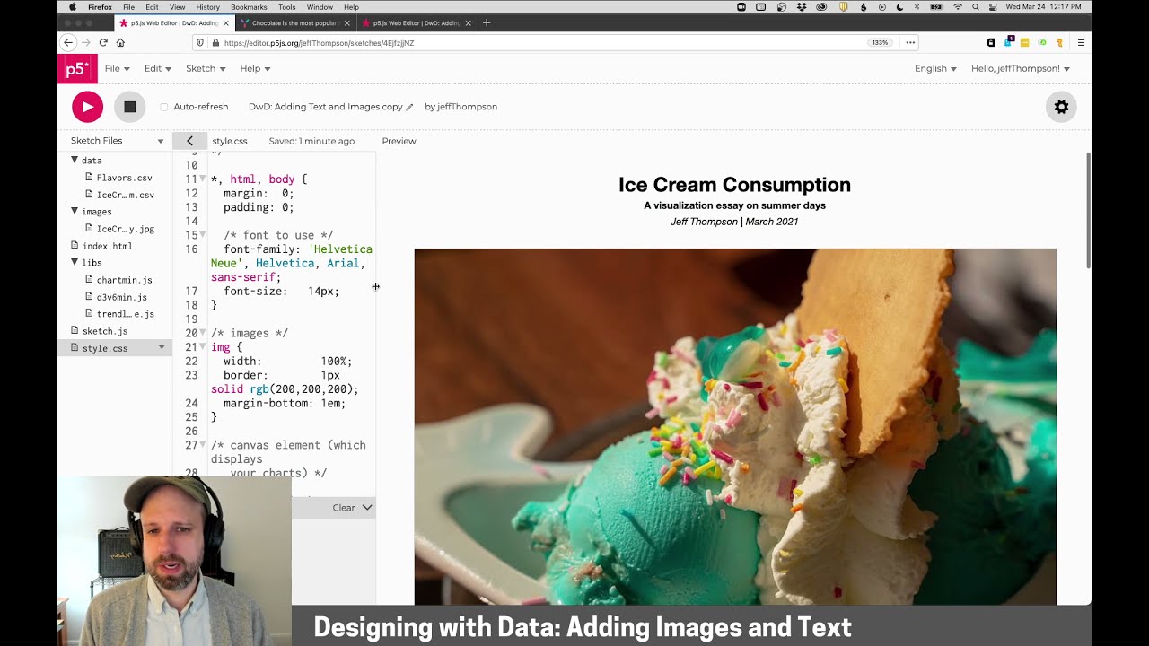Adding Text and Images – Designing with Data