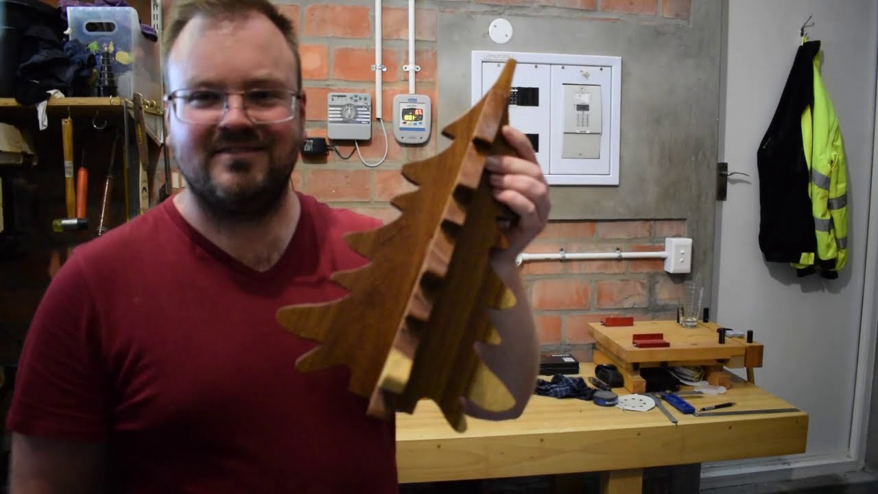 3D Wooden Christmas Tree made with a Bandsaw