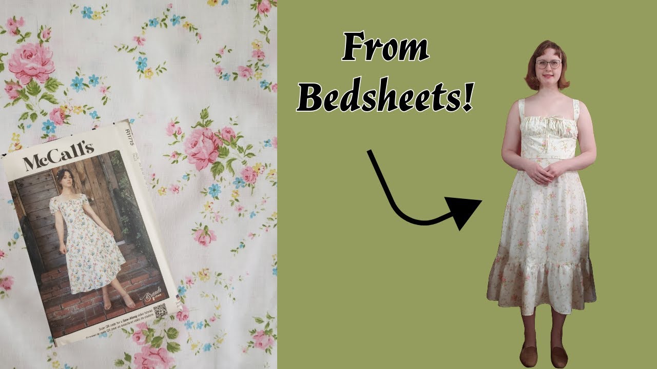 Cottagecore Dress From Sheets Using McCall's 8359!