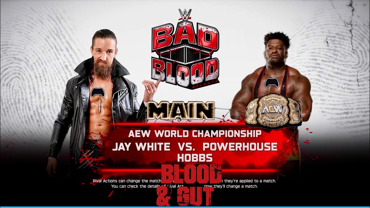 WWE2K25 UNIVERSE💭 AEW BLOOD & GUTS Nov wk2, Jay White vs Powerhouse Hobbs🏆 FULL MATCH X|S