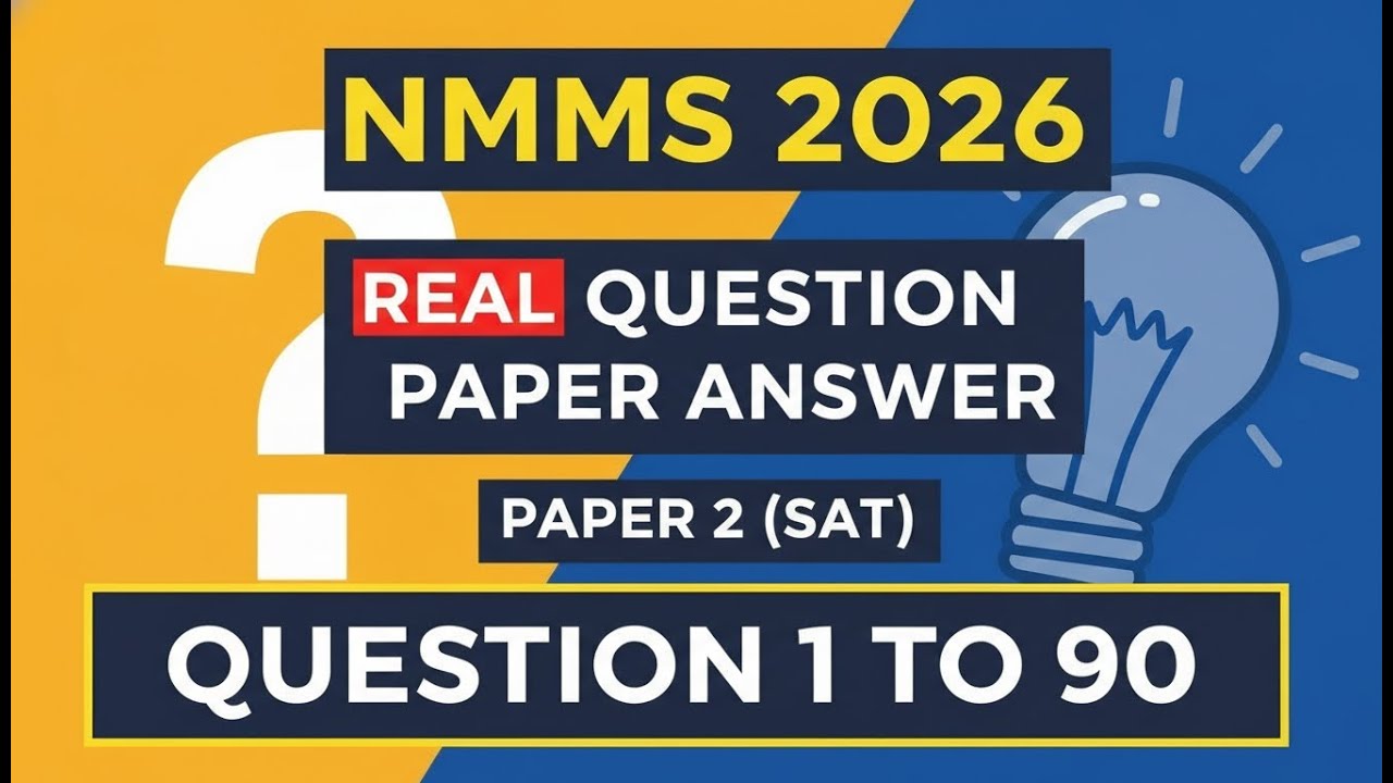 NMMS 2026 ANSWER KEY | 8th class |  I CARE JUNIOR