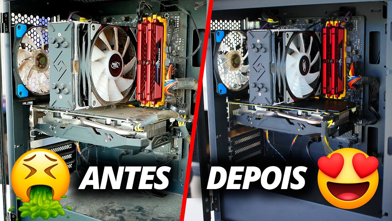 Limpando TODAS AS PEÇAS do PC GAMER só com pano e pincel (passo-a-passo)