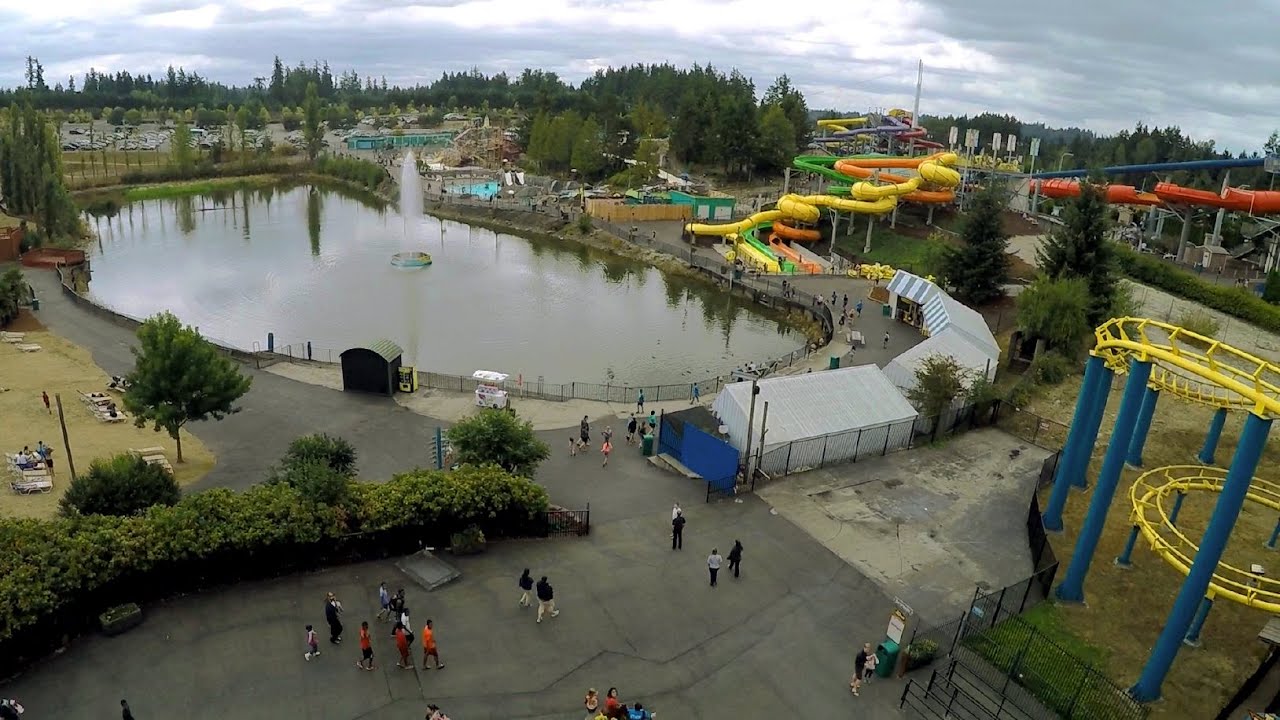 I-5 Dive Skycoaster on-ride HD POV @60fps Wild Waves Enchanted Village