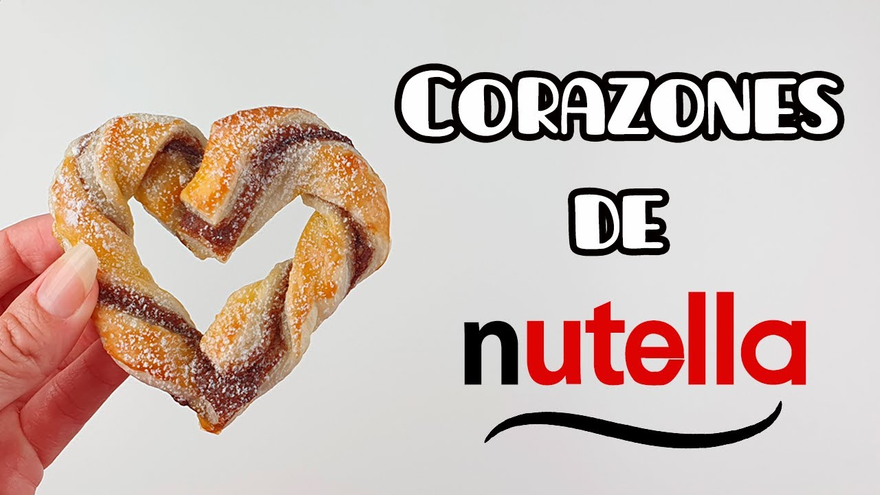 CORAZONES de HOJALDRE Y NUTELLA ✅  Postre f&aacute;cil para San Valent&iacute;n