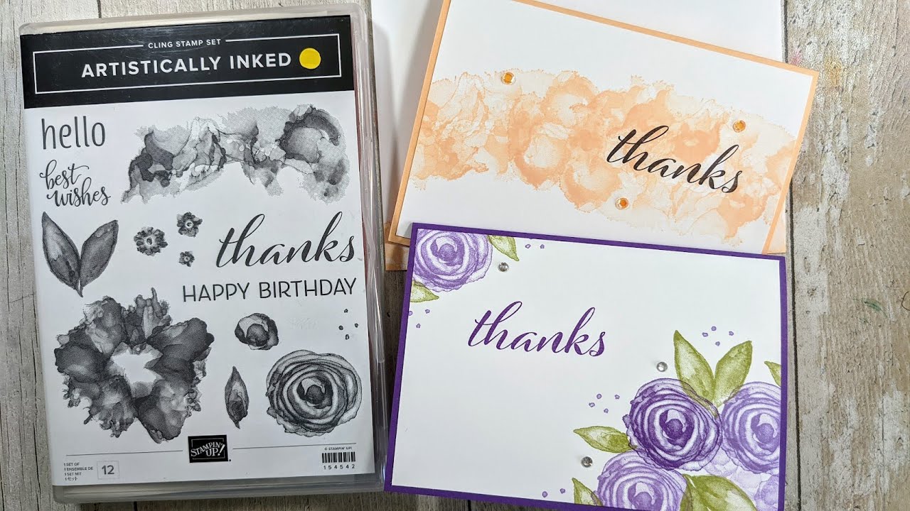 Join me as I use the new Artistically Inked stamp set for the first time. Perfect for all occasions.
