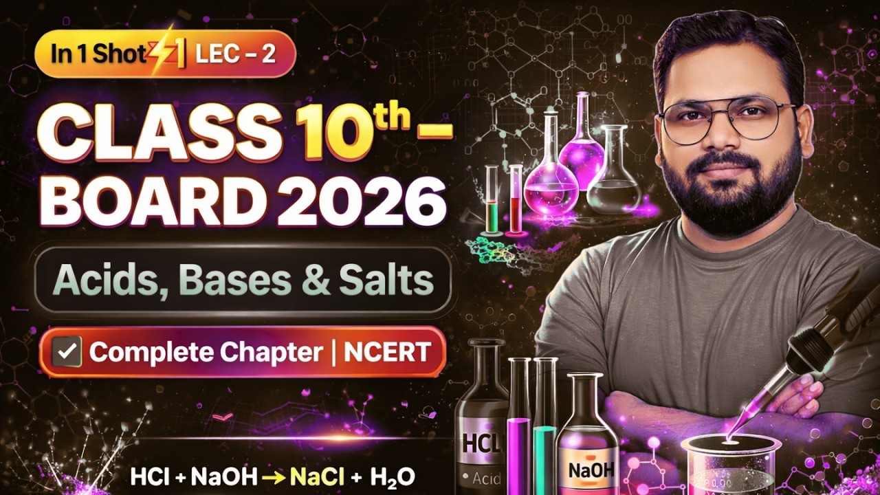 Acids, Bases and Salts Class 10 One Shot | Full Chapter Revision (2025-26) | NCERT Science |