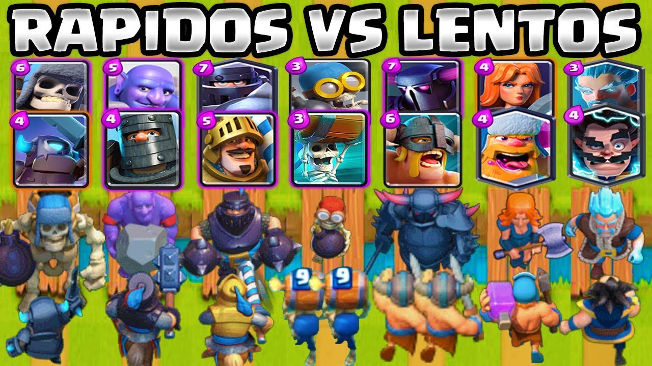 CARTAS RAPIDAS VS CARTAS LENTAS | CUAL ES MEJOR? | RETO CLASH ROYALE | Clash Royale Olympics
