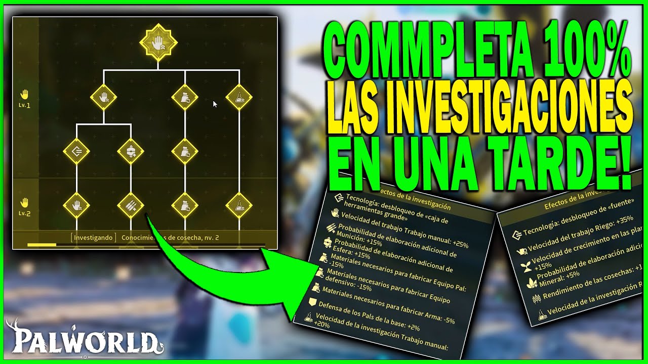 👌 COMPLETA RÁPIDO TODAS las INVESTIGACIONES DE LABORATORIO en PALWORLD