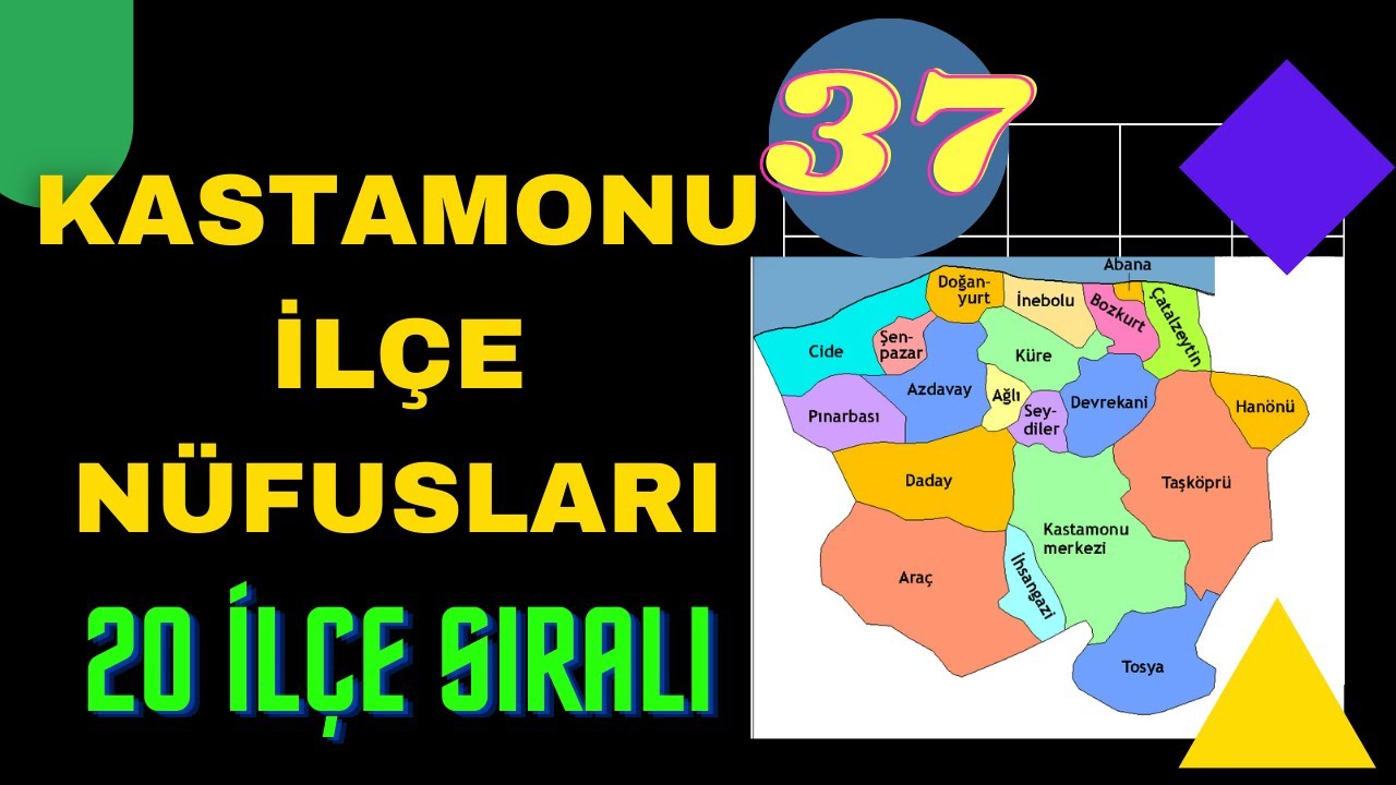 Kastamonu Nüfusu  - Kastamonu İlçe Nüfusları - Kastamonu Nüfusu Ne Kadar? - Tosya Nüfusu