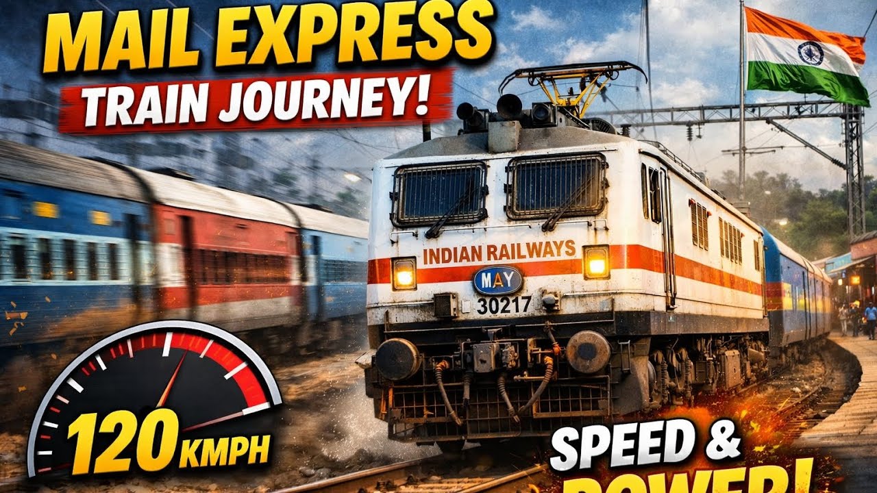 🚆 Mail Express Train Journey | Speed, Power & Indian Railways Vibes