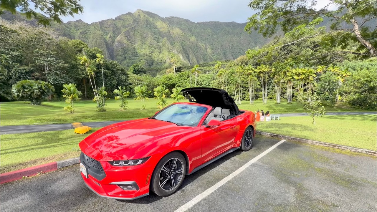 2025 Ford Mustang Convertible – POV Drive in Waikiki Beach, Hawaii