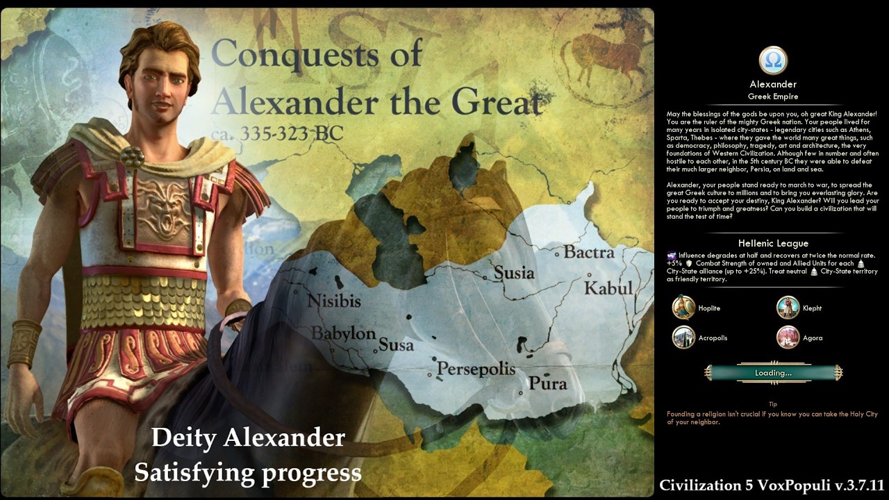 Civ 5 Vox Populi: Deity Alexander - Satisfying progress