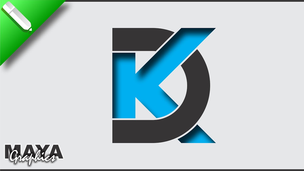 D K Logo Design in Coreldraw   Professional Logo Design in Coreldraw