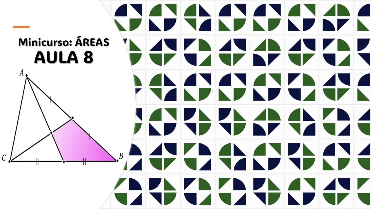 Aula 8: Áreas das regiões triangulares formadas pelo baricentro do triângulo.