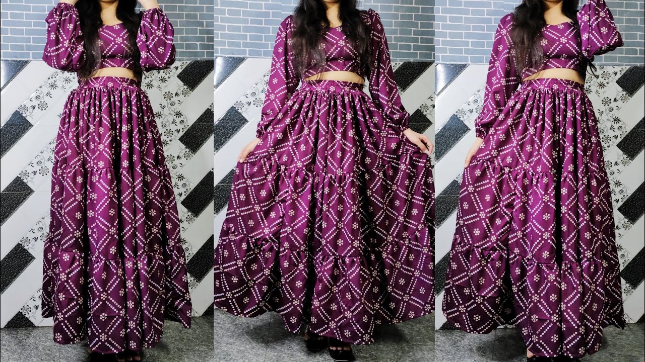Layered / Boho / Gypsy / Tiered / Frill Skirt Cutting And Stitching In A Easiest Way