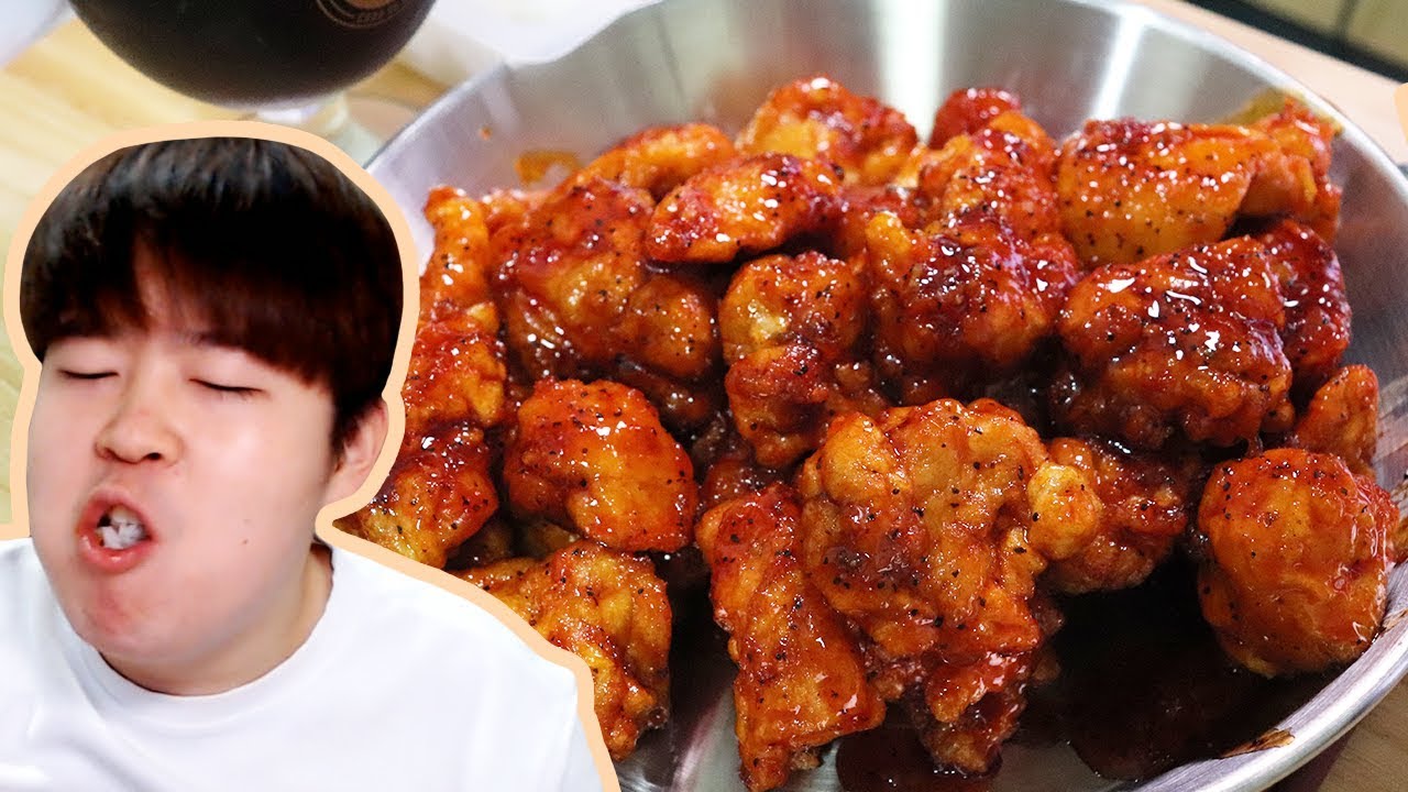 오징어짬뽕치킨 먹방입니다!!