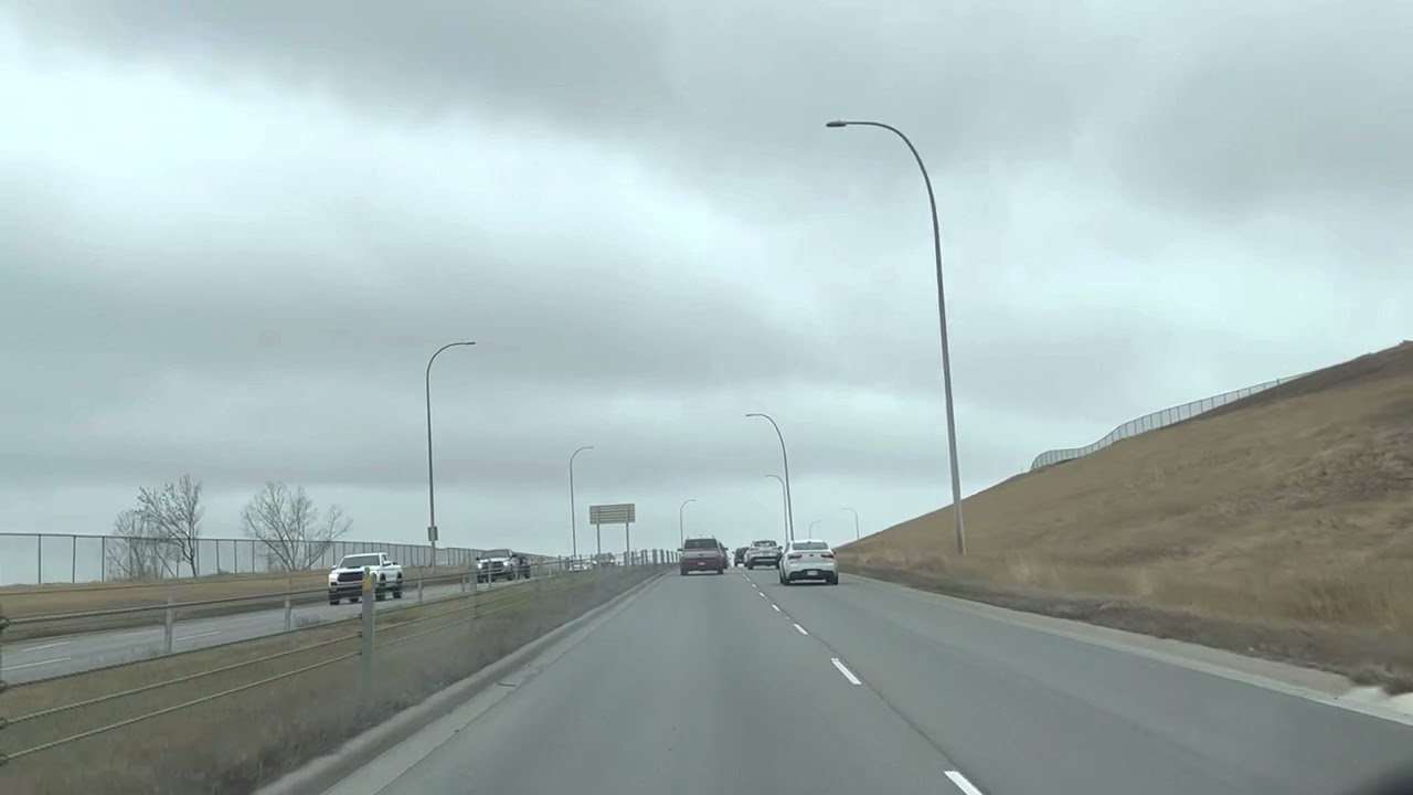 Driving from Aviation way to Edgebrook Rd NW Calgary City AB Canada