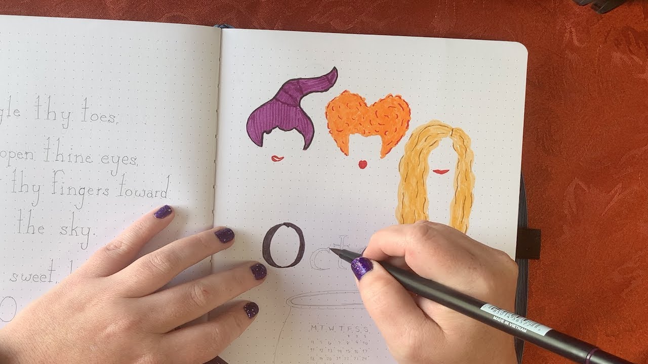 PLAN WITH ME | October 2021 Bullet Journal Setup | Hocus Pocus Theme