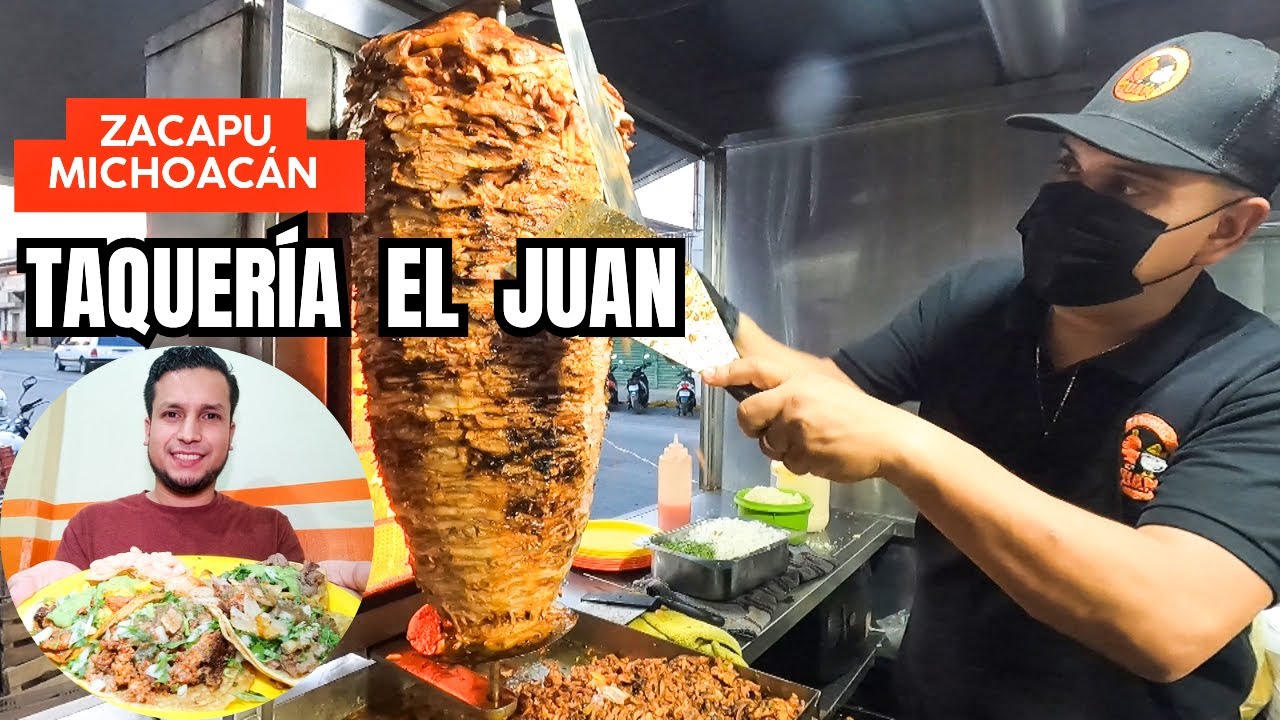 Tienes que Probar estos TACOS  en ZACAPU MICHOACÁN (Taqueria EL JUAN) El Mejor Trompo de Pastor