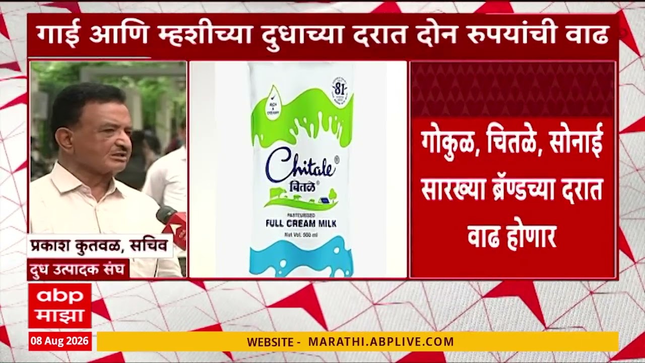 Milk Rate Hike : गाई आणि म्हशीच्या दुधाच्या दरात वाढ, गोकुळ, चितळे, सोनाईसारखे दुध कितीने महागणार?
