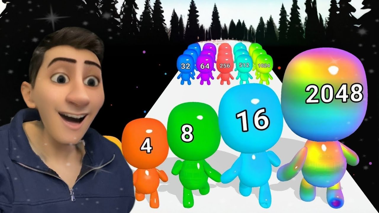 SAYI KAFALI BALON ADAM TOPLAMA OYUNU ! 😱 Man Runner 2048