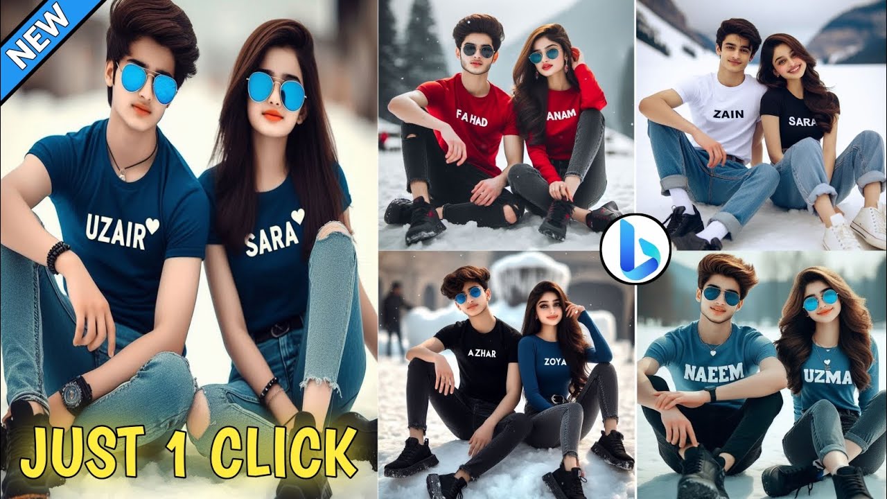 New Viral Couples & Lovers Name photo editing | Trending photo editing | bing image creator tutorial