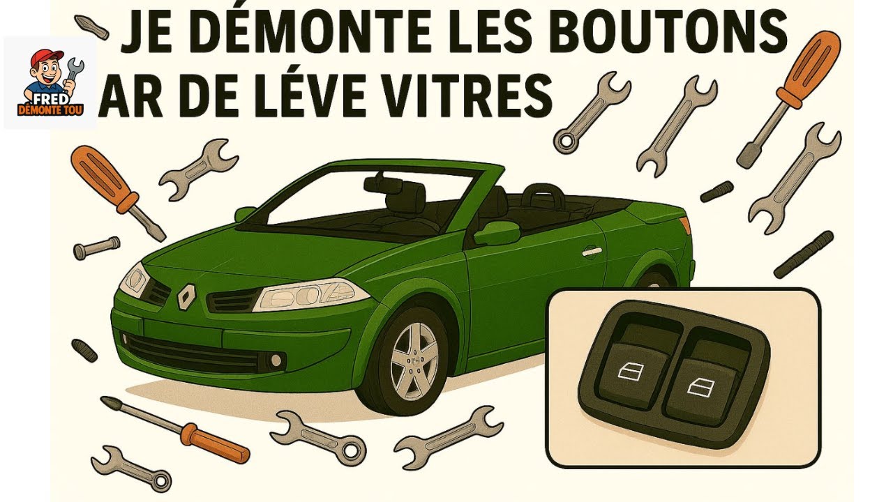 COMMENT RÉPARER LES BOUTONS AR DE LEVE VITRES DE LA MEGANE 2 CC !!!