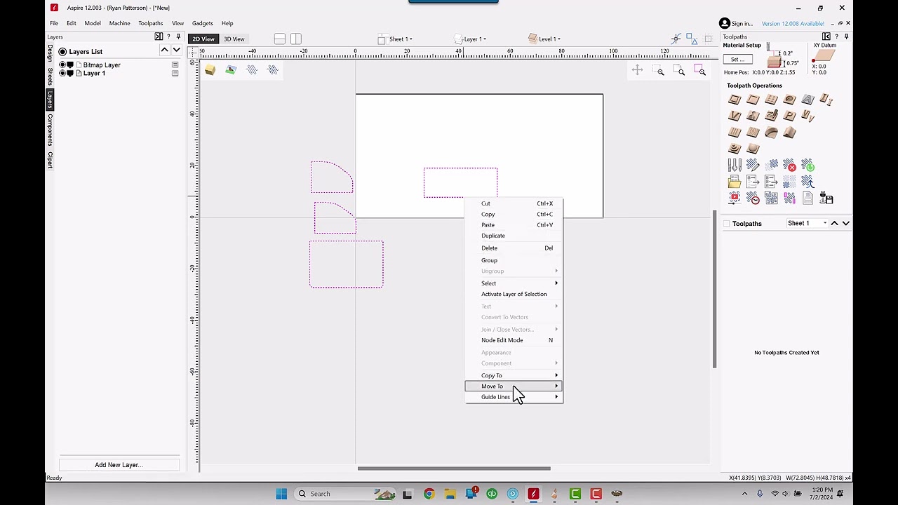 VCarvePro Tutorial: Drawing a Microwave Shelf - Part 1